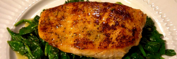 Pan Seared Salmon with Sautéed Spinach Recipes